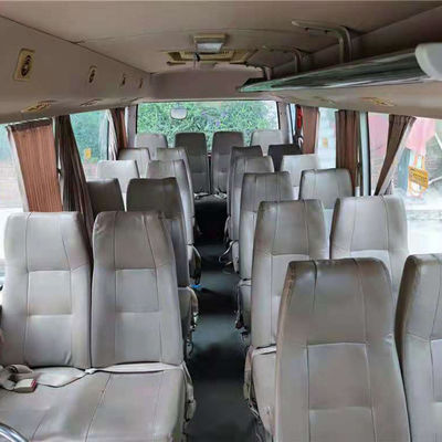 27 सीटें जेएमसी प्रयुक्त मिनी कोच एलएचडी प्रयुक्त शटल बसें डीजल ईंधन के साथ