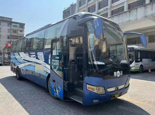 टिकाऊ प्रयुक्त युटोंग बसें 47 सीटें एलएचडी सेकंड हैंड टूर बस 2 दरवाजे के साथ