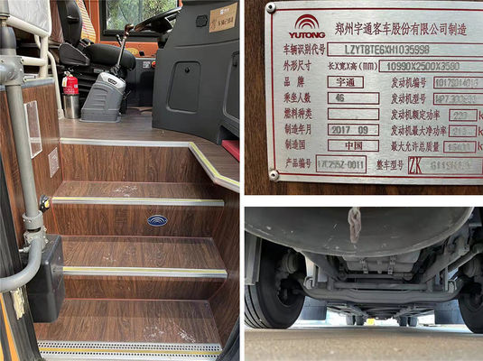 46 सीटें प्रयुक्त लक्जरी कोच यूरो 5 बाएं हाथ का ड्राइव डीजल