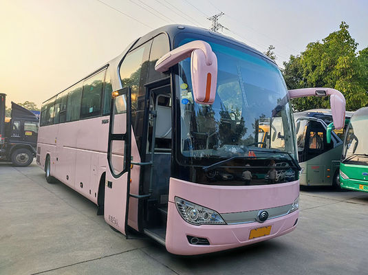 लक्जरी गुलाबी प्रयुक्त युटोंग बसें यूरो 5 एलएचडी प्रयुक्त डीजल शटल बस बिक्री के लिए
