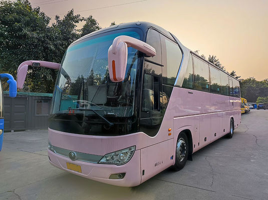 लक्जरी गुलाबी प्रयुक्त युटोंग बसें यूरो 5 एलएचडी प्रयुक्त डीजल शटल बस बिक्री के लिए