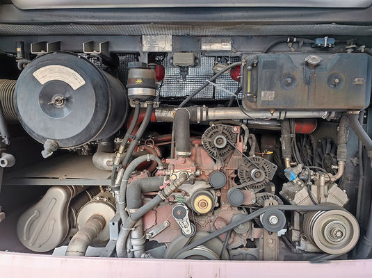 लक्जरी गुलाबी प्रयुक्त बसें यूरो 5 एलएचडी प्रयुक्त डीजल शटल बस बिक्री के लिए