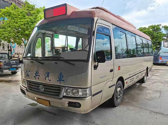 44 सीटें 25 सीटें प्रयुक्त कोस्टर बस 150kw स्वचालित एलएचडी इलेक्ट्रिक बस