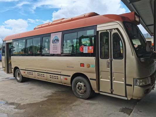 44 सीटें 25 सीटें प्रयुक्त कोस्टर बस 150kw स्वचालित एलएचडी इलेक्ट्रिक बस