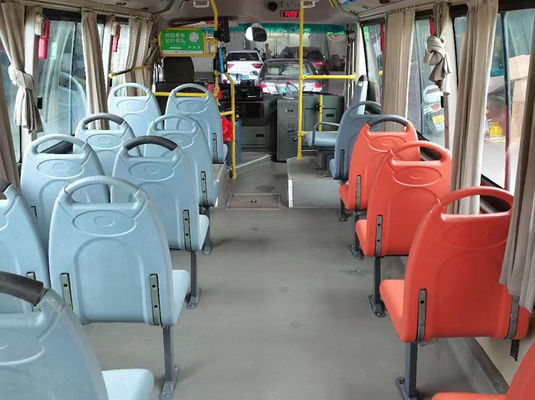 44 सीटें 25 सीटें प्रयुक्त कोस्टर बस 150kw स्वचालित एलएचडी इलेक्ट्रिक बस
