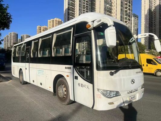 2 दरवाजे सेकंड हैंड बसें डीजल ईंधन वातानुकूलन के साथ