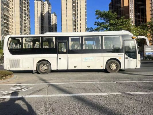 2 दरवाजे सेकंड हैंड बसें डीजल ईंधन वातानुकूलन के साथ