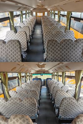 56 सीटों का डीजल इंजन वाला एलएचडी KLQ6106XQE4 यूएसडी स्कूल बस चीन में निर्मित
