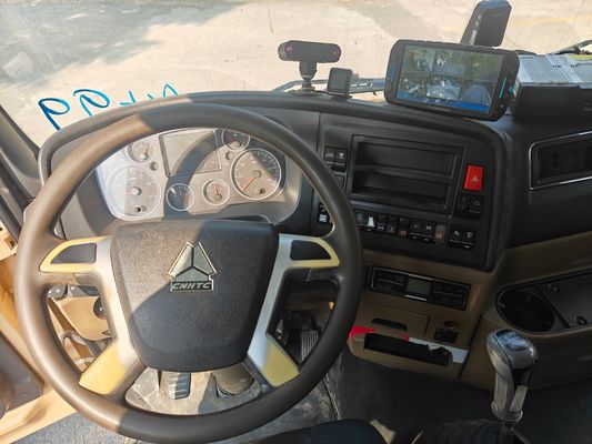 दो सीट पीली सेकेंड-हैंड होवो डंप ट्रक 2019 में निर्मित